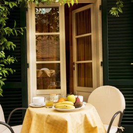 a small courtyard accessible just to you and other guests